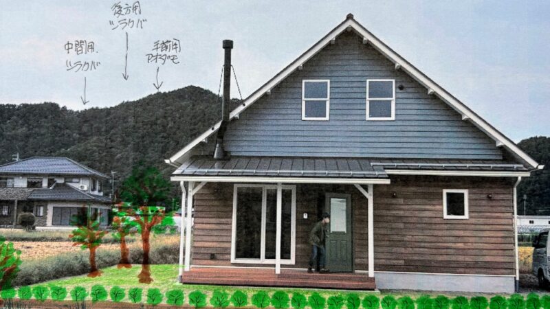 天然芝張りと庭作り